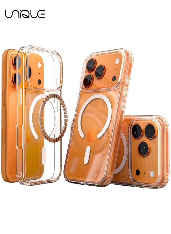Unique Compatible with iPhone 17 Pro Case 【Compatible with MagSafe】 - Ultra-Thin Transparent Hard PC and Soft TPU Cover - with Shockproof Bumper and Anti-Scratch Back - Clear - Image 1