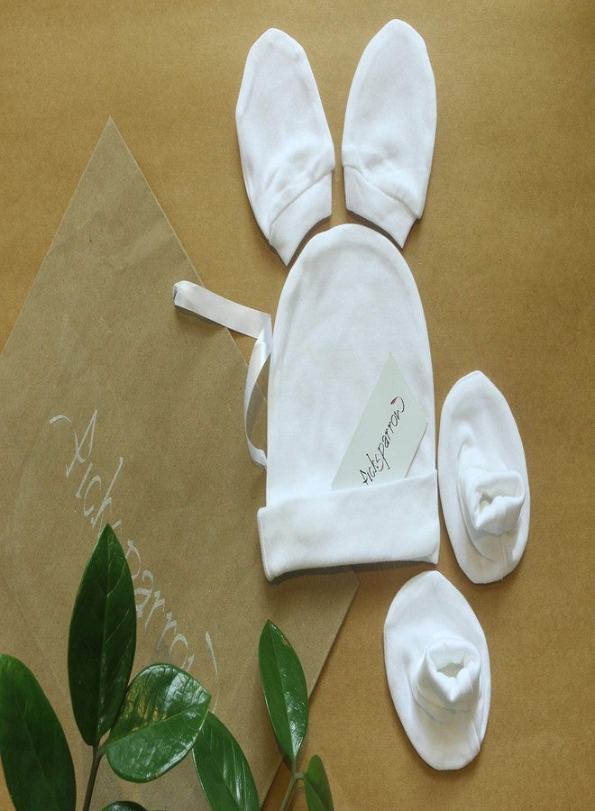 Picksparrow طقم ملابس أطفال حديثي الولادة من القطن من بيكسبارو، يتضمن رومبير، قبعة، جوارب، وقفازات/مستلزمات أساسية لحديثي الولادة (مجموعة من 4 قطع، سناب-أول) (3-6 أشهر) - Image 5