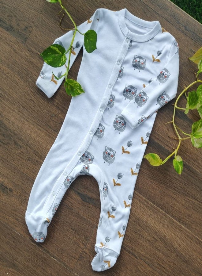 Picksparrow طقم ملابس أطفال حديثي الولادة من القطن من بيكسبارو، يتضمن رومبير، قبعة، جوارب، وقفازات/مستلزمات أساسية لحديثي الولادة (مجموعة من 4 قطع، سناب-أول) (3-6 أشهر) - Image 4