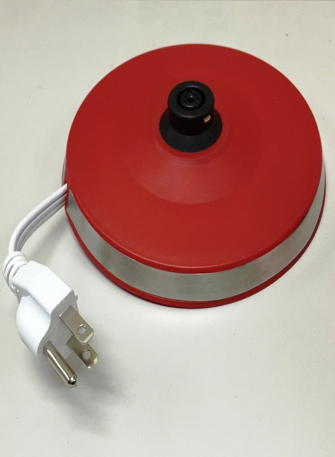 FixtureDisplays® Ceramic Electric Kettle with Red White Polka Dots 13581NEW - Image 5