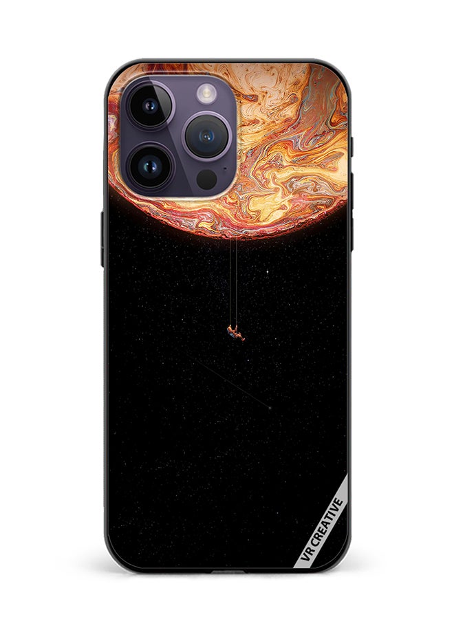 VR CREATIVE Protective Case Cover For Apple iPhone 16 Pro Max Black Galaxy Design Multicolour
