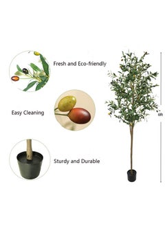 Generic Artificial Olive Tree 6ft, Faux Indoor Plant With Realistic Foliage - Fake Tree for Home Decor, House Plants  - Image 3
