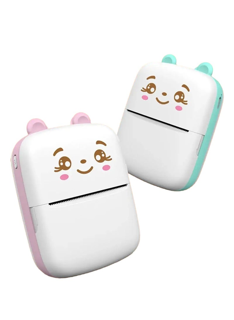 طابعة محمولة، طابعة صغيرة للجيب، طابعة حرارية بلوتوث لاسلكية مع كابل USB لورق الطباعة الحرارية للملاحظات، طباعة مستندات الويب، إيصالات الطباعة، الدراسة والمكتب المنزلي، أزرق - Image 4