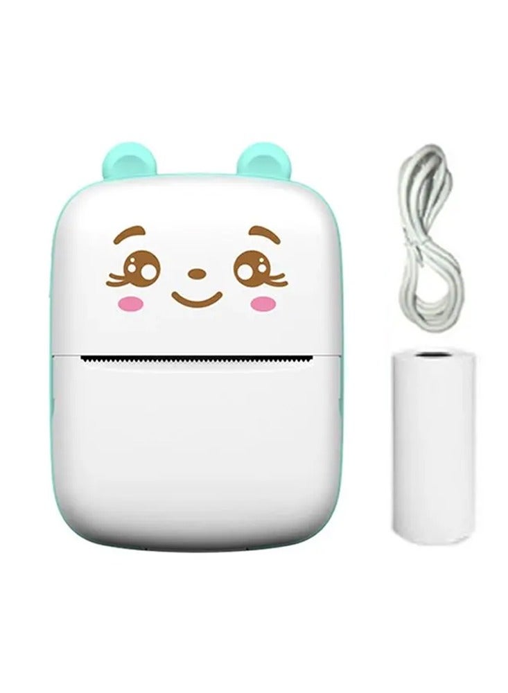 طابعة محمولة، طابعة صغيرة للجيب، طابعة حرارية بلوتوث لاسلكية مع كابل USB لورق الطباعة الحرارية للملاحظات، طباعة مستندات الويب، إيصالات الطباعة، الدراسة والمكتب المنزلي، أزرق - Image 3