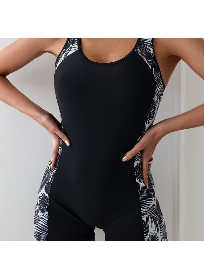 Generic Women's Competitive Swimsuit 2025 Swimming Pool Special Professional Racing Conjoined Flat Corner Conjoined Swimsuit-Color:Black-  - Image 4