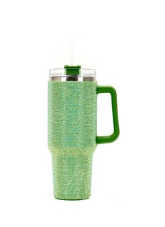 AZAD 40oz Rhinestone Tumbler Stainless Steel Straw Women Cup Shiny Diamond Travel Car Thermoses Coffee Mug Water Bottle Drinkware 