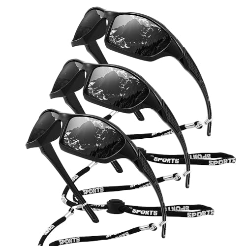 Karsaer 3PACK Sport Polarized Sunglasses for Men Stylish Women Cycling Running Baseball Sun Glasses E1369 - Image 1