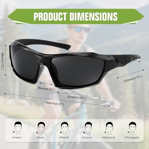 Karsaer 3PACK Sport Polarized Sunglasses for Men Stylish Women Cycling Running Baseball Sun Glasses E1369 - Image 3