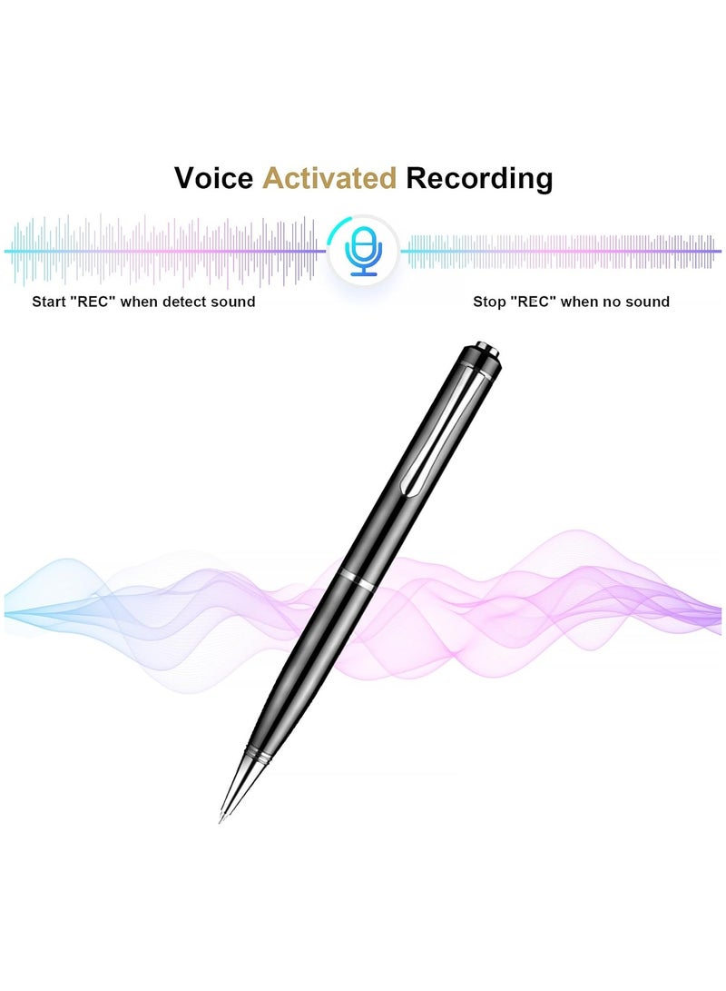 64GB Digital Voice Recorder - Voice Activated Recorder with Playback, Professional Audio Recorder for Lecture/Meeting/Course, Portable Audio Recorder Transfer File to Computer (Black) - view 3