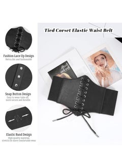 Women’S Elastic Costume Waist Belt Lace-Up Tied Waspie Corset Belts For Women, Black,Fits Waist 33-37 Inches - pzsku/ZA33F093E279F5009ED1EZ/45/_/1735567074/e5e670e4-199a-4ade-aec5-5a6ed7a658cf