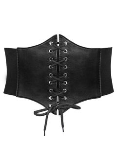 Women’S Elastic Costume Waist Belt Lace-Up Tied Waspie Corset Belts For Women, Black,Fits Waist 33-37 Inches - pzsku/ZA33F093E279F5009ED1EZ/45/_/1735567084/cb4fa40a-28c2-4b15-8c0a-0dd56095169f