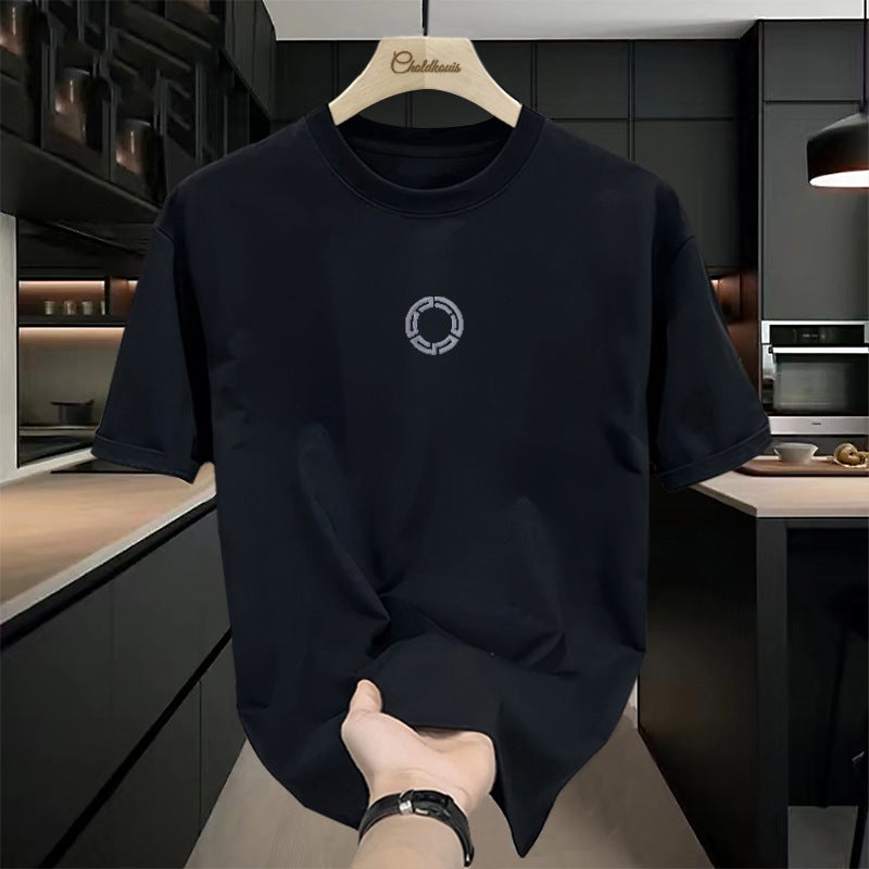 Short-Sleeved T-Shirt Men's Trendy Brand Trendy Summer Wear for Teenagers and Students Korean Style Loose Body-Sleeved Clothes - Image 2