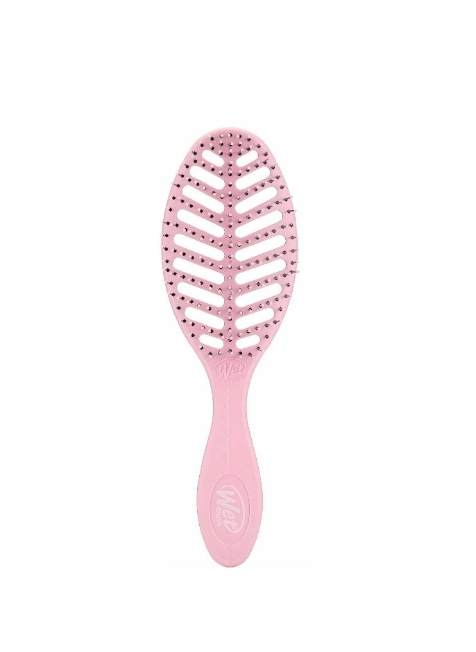 Wet brush Wet Brush Go Green Speed Dry Hair Brush – Pink | Ultra-Fast Drying Vented Design | HeatFlex Bristles for Effortless Detangling | Reduces Hair Breakage | Ideal for Wet & Dry Hair  - Image 1