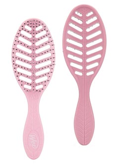 Wet brush Wet Brush Go Green Speed Dry Hair Brush – Pink | Ultra-Fast Drying Vented Design | HeatFlex Bristles for Effortless Detangling | Reduces Hair Breakage | Ideal for Wet & Dry Hair  - Image 2