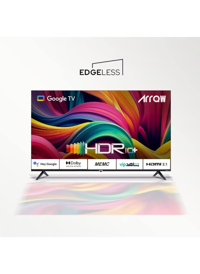 50 Inch 4K Google TV, Android 9 with Chromecast, UHD 3840x2160 Resolution, DLED Display, 16:9 Aspect Ratio, 2GB DDR, 8GB Storage, 4 HDMI & 2 USB Ports, Stereo Sound, 178° Viewing Angle | Model Name: RO-50LEG