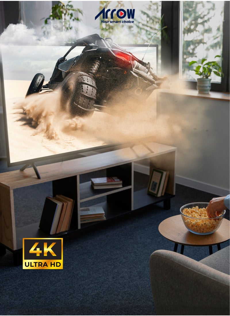 50 Inch 4K Google TV, Android 9 with Chromecast, UHD 3840x2160 Resolution, DLED Display, 16:9 Aspect Ratio, 2GB DDR, 8GB Storage, 4 HDMI & 2 USB Ports, Stereo Sound, 178° Viewing Angle | Model Name: RO-50LEG