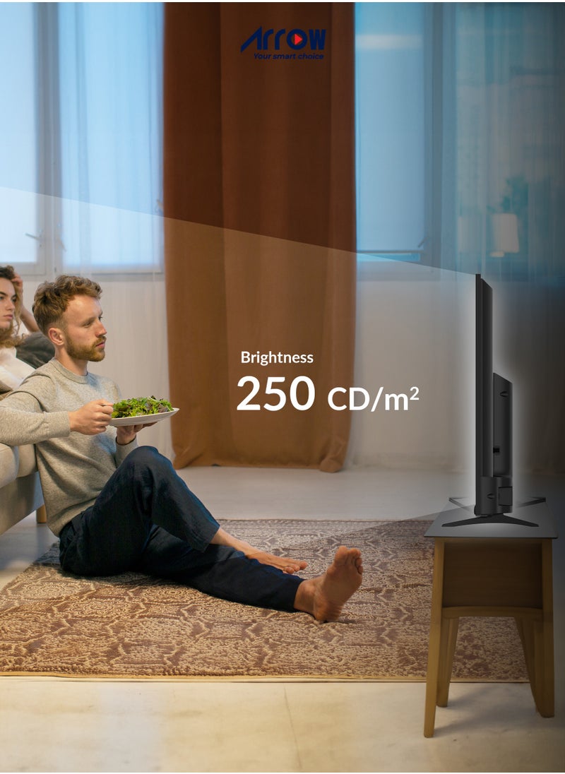 50 Inch 4K Google TV, Android 9 with Chromecast, UHD 3840x2160 Resolution, DLED Display, 16:9 Aspect Ratio, 2GB DDR, 8GB Storage, 4 HDMI & 2 USB Ports, Stereo Sound, 178° Viewing Angle | Model Name: RO-50LEG