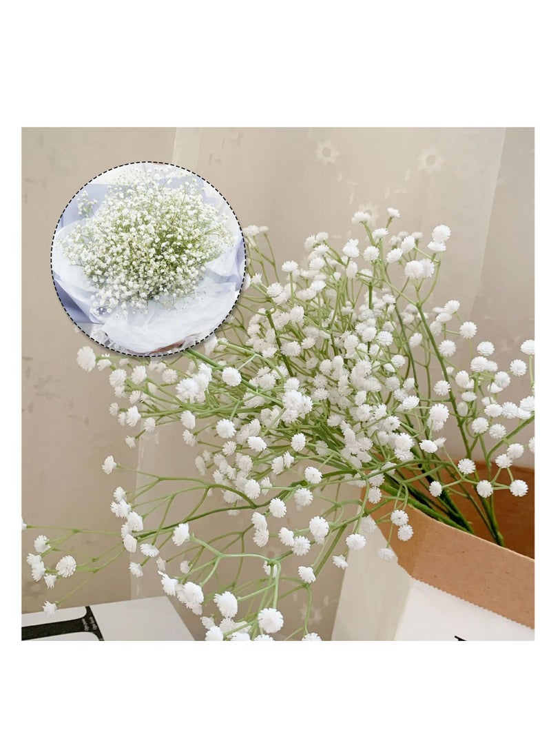 SYOSI Gypsophila Artificial Flowers for Decoration, 10pcs Fake Decorative White Artificial Faux, Babysbreath Flower Outdoor for Wedding Party Home Decor, Made of Plastic, Soft and Durable - Image 5