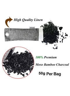 Marsheepy 12 Pack Bamboo Charcoal Shoe Deodorizer Bags, Activated Charcoal Odor Absorber, Bamboo Charcoal Air Purifying Bags, Odor Eliminator for Shoes, Pets, Car, Closet (150g X 2 and 50g x 10)  - Image 2