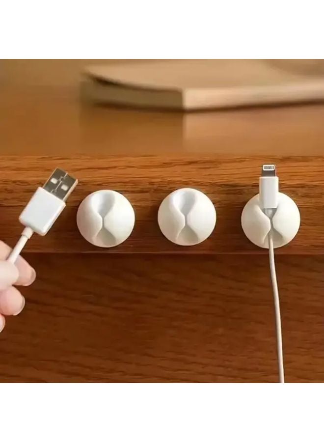 22PCS White Cable Holder With Suction Cup And Spring Clamp Desktop Cable Organizer - Image 4