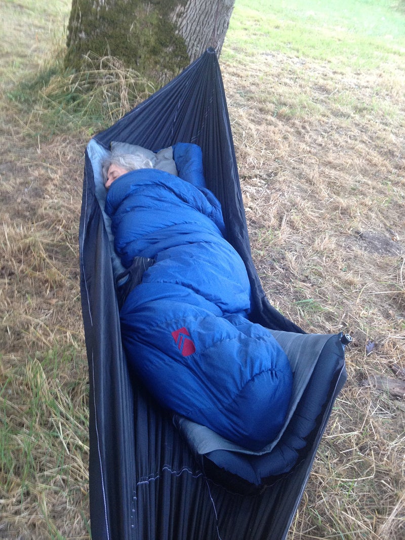 Hammock Bliss Hammock Bliss Sky Bed - Hangs Like A Hammock, Sleeps Like A Bed - Asymmetrical Design Hammock Tent with Integrated Inflatable Pad Sleeve for a Lay Flat & Insulated Camping Hammock Sleeping Experience  - Image 4