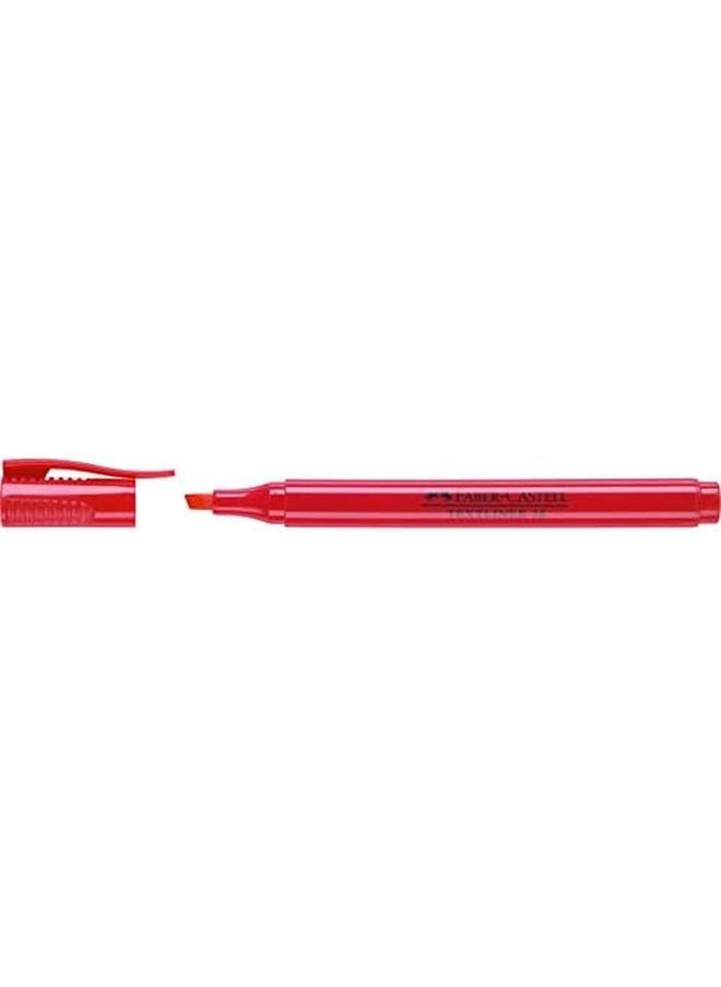 FABER-CASTELL - Textliner 38 1.2 5 Mm Chisel Tip Highlighter Red - Image 1