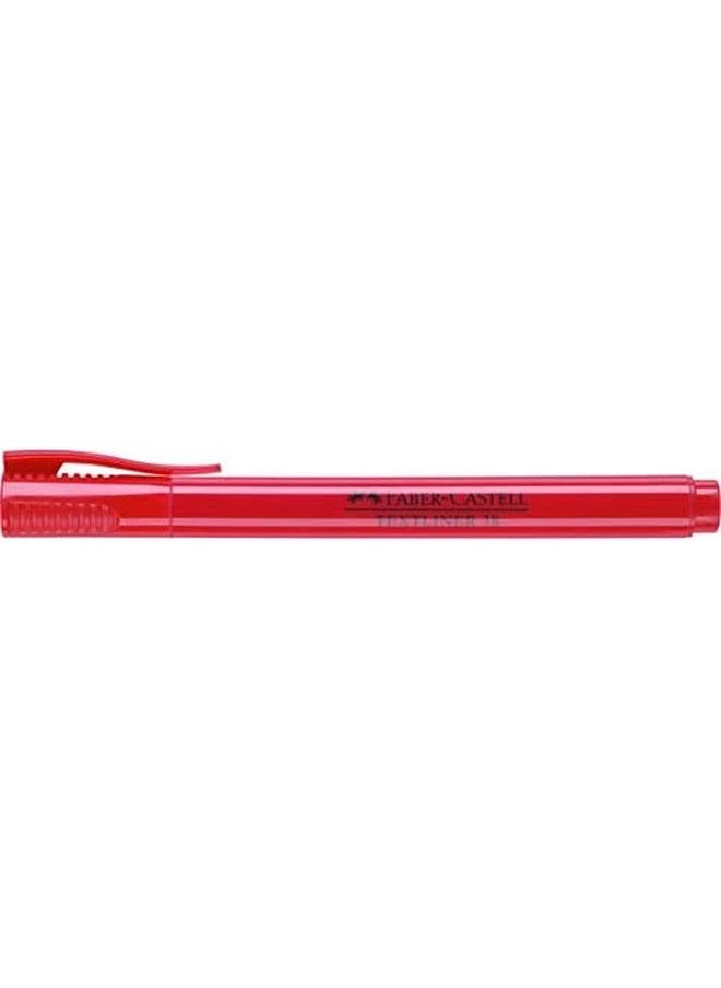 FABER-CASTELL - Textliner 38 1.2 5 Mm Chisel Tip Highlighter Red - Image 1