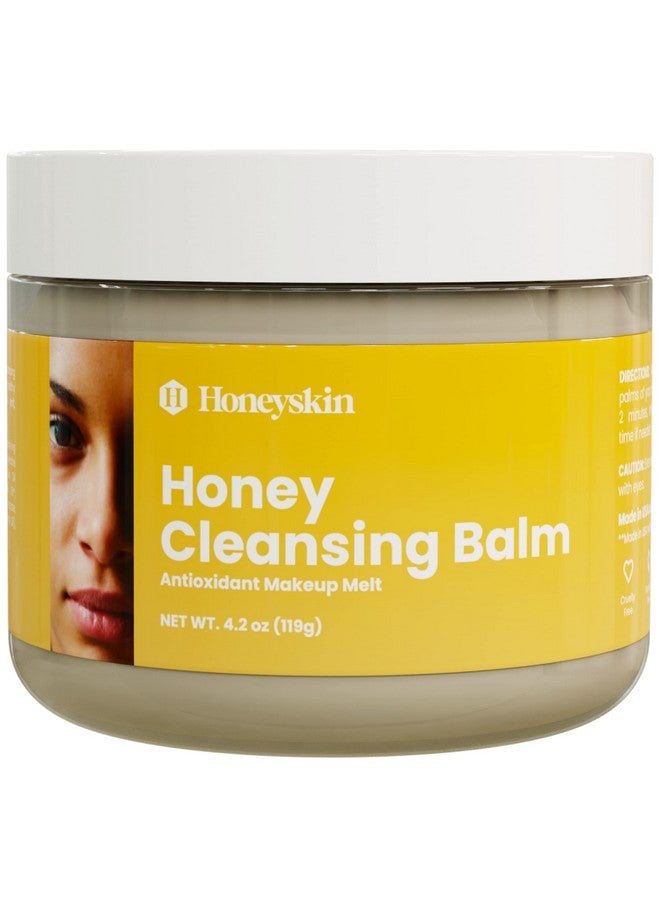 Honeyskin Honey Cleansing Balm Makeup Remover Face And Eye Makeup Remover For Sensitive Skin Face Wash Hydrating Facial Cleanser And Gentle To Face Makeup Melting Balm (4Oz) - Image 1