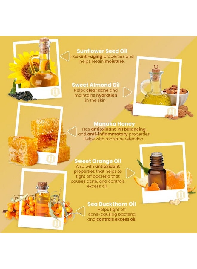 Honeyskin Honey Cleansing Balm Makeup Remover Face And Eye Makeup Remover For Sensitive Skin Face Wash Hydrating Facial Cleanser And Gentle To Face Makeup Melting Balm (4Oz) - Image 5