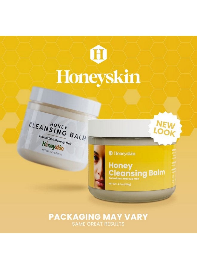 Honeyskin Honey Cleansing Balm Makeup Remover Face And Eye Makeup Remover For Sensitive Skin Face Wash Hydrating Facial Cleanser And Gentle To Face Makeup Melting Balm (4Oz) - Image 3