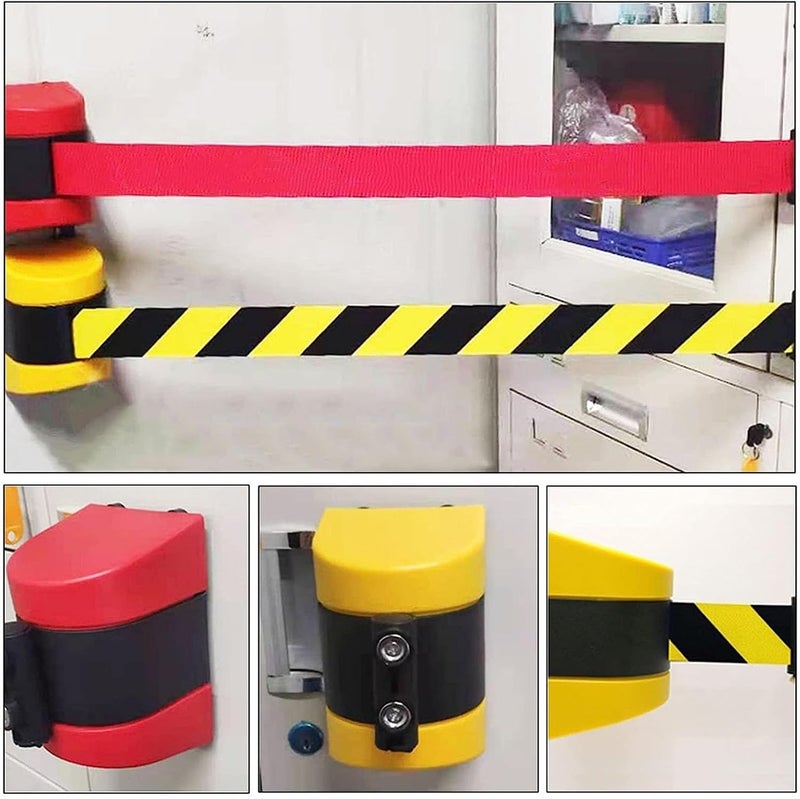 Red Attraction Retractable Belt Barrier, with Mounting Accessories,2/3/5/10M Wall Mount Safety Cordon Barrier,Queuing Safety Tape Cordon/a/5M/16.4Ft - Image 4