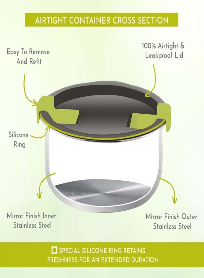 Magnus Olive-2 Stainless Steel Lunch Box for Kids, Lunch Boxes for Office Men - Leak-Proof Containers, Insulated Carry Case, Airtight Food Storage for School, Office, Picnic - Image 5