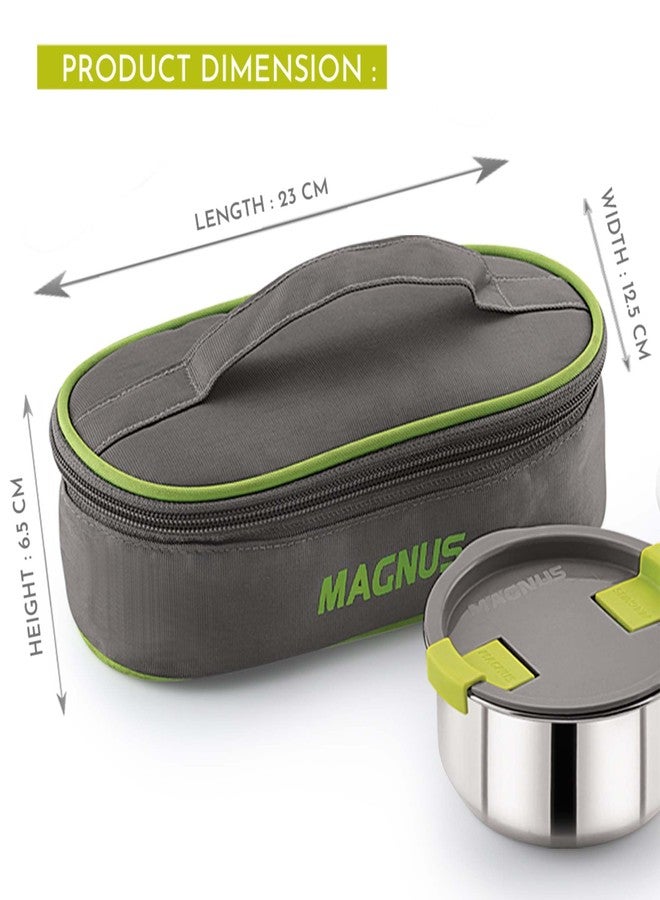 Magnus Olive-2 Stainless Steel Lunch Box for Kids, Lunch Boxes for Office Men - Leak-Proof Containers, Insulated Carry Case, Airtight Food Storage for School, Office, Picnic - Image 3