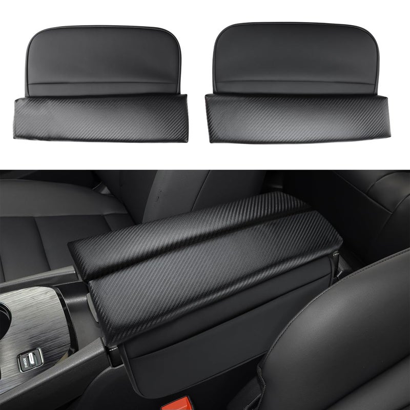 INTGET Car Center Console Armrest Cover for Nissan Rogue Accessories 20112026 2022 2023 2024 2025 Leather Arm Rest Box Lid Middle Console Seat Cover Protector Carbon Fiber Cushion 20212024