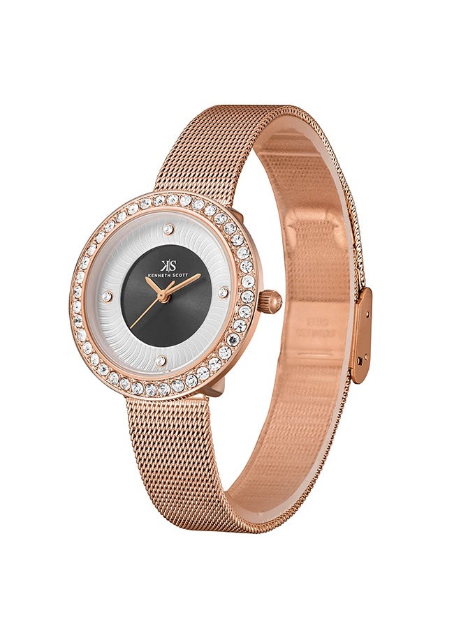 KENNETH SCOTT Women's Stainless Steel Analog Watch K23535-RMKX - 32 mm  - Image 2