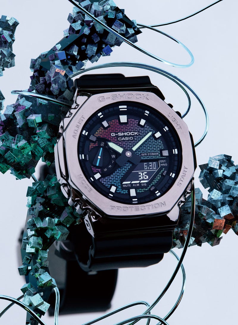 G-SHOCK G-Steel Analog+Digital Bio-Based-Resin Band Men's Watch GM-2100RW-1ADR - Image 4