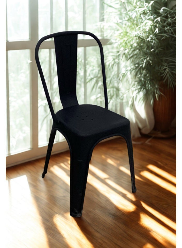 SMART HOME Modern Fiber Single Chair with Sturdy Legs - 45x45x80 cm | Durable Seat for Offices, Dining Rooms, Coffee Shops, Gardens, and Outdoor Lounges - Image 1