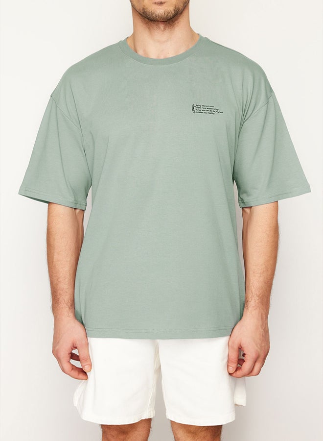 trendyol Men's Mint T-shirt - Image 4