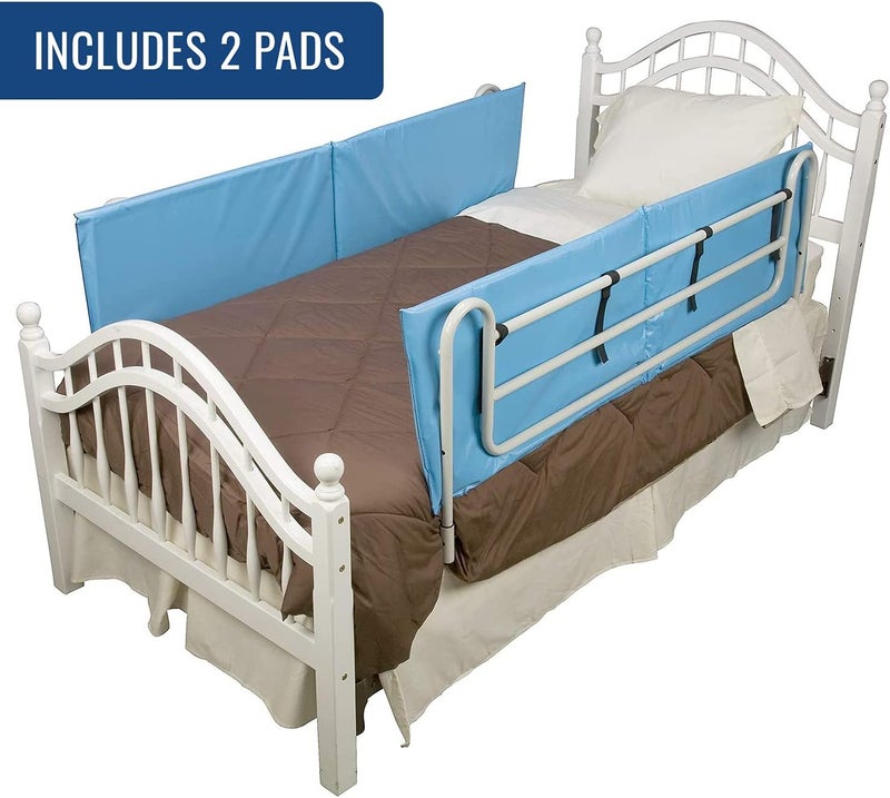 DMI DMI Bed Rail Cover Bed Rail Padding and Bed Bumper Pad for Elderly Disabled or Handicapped Rails Not included Padded Cover Only Blue 60 x 15 x 05 2 Count  - Image 4