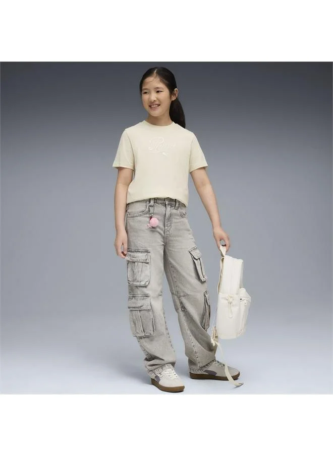 Puma Alpine Snow Essentials Script Tee Youth for Women | Best Price UAE