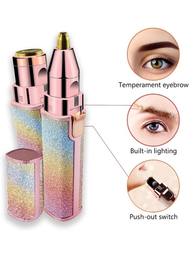 2-in-1 hair removal device for women designed for safe and effective painless trimming of facial and eyebrow hair features a rechargeable electric design for convenient use anytime and anywhere - Image 2