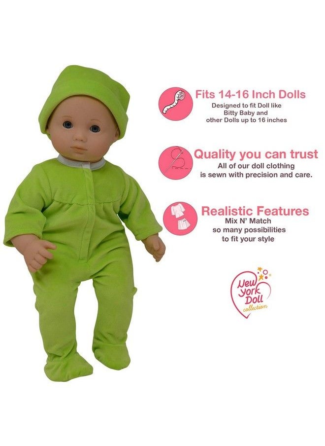 The New York Doll Collection Baby Doll Clothes New Born Baby Doll Outfits For 14 15 And 16 Inch Dolls Includes Doll Accessories Bottle Pacifier Blanket And Sets Of Clothing  - Image 3