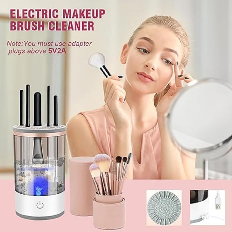 Luxansa Electric Makeup Brush CleanerUSB Automatic Cosmetic Brush CleanerUpgraded Electric Makeup Brush Cleaner for All Size Beauty Makeup Brushes AutoRotating Brush Cleaner Deep Cleaning - Image 3