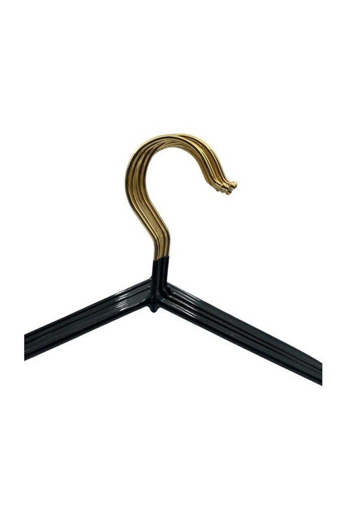 Luxury Black Gold Head Clothes Hangers, 10 Pack - Image 3