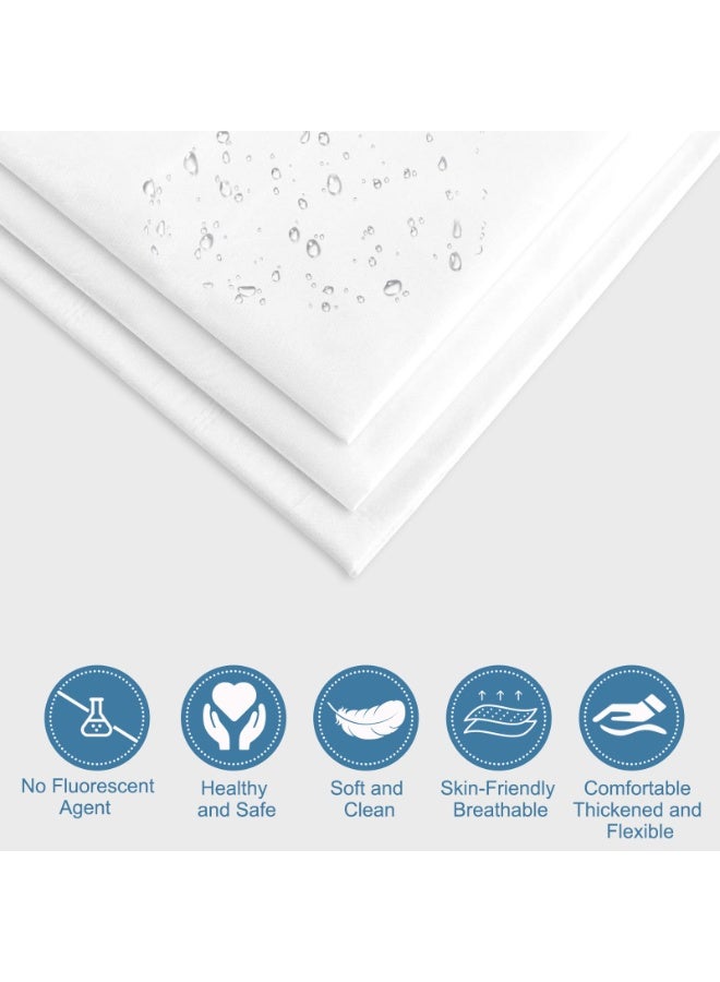 Flushrenic 4-Piece Bedding Set, Disposable Travel Bedding Kit, comprising one fitted sheet, one duvet cover, two pillowcases, portable bedding set, breathable and skin-friendly, suitable for hotels, camping, travel, and hospitals. - Image 3