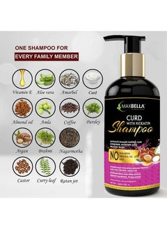 MAXBELLA Curd With Keratin Protein Hair Shampoo 300Mlkeratin Hair Conditioner 300Ml & Red Onion Hair Oil 200Ml No Paraben & Mineral Oilfor Men And Women Combo (3 Items In The Set)  - Image 5