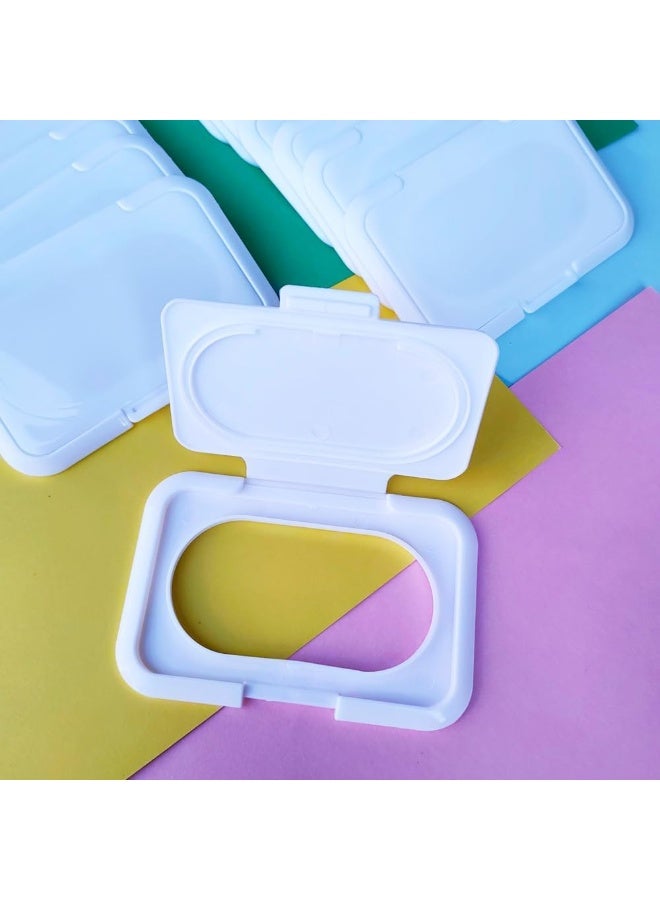 UtySty 5 Pack Baby Wipes Flip Lid Reusable Adhesive Sticky Dispenser Cover Non-Drying Cap for Child Water Wipe Packs Bag Package Portable Pouch Travel Wet Tissues Paper Towel Holder Container - Image 5