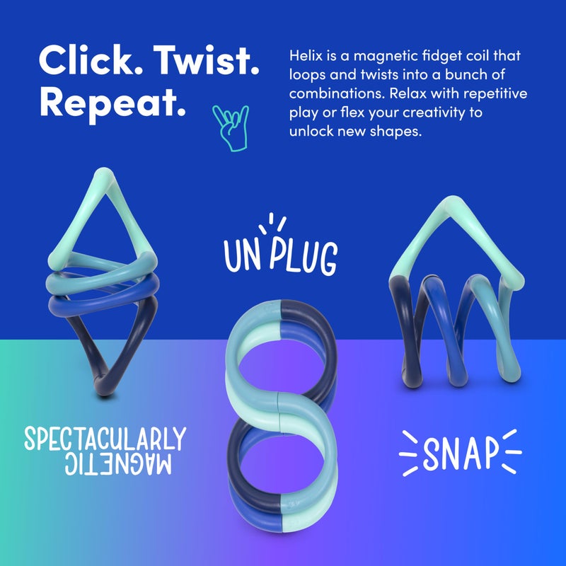 Speks Helix - Fidget Toy for Adults and Teens 14+ | Desk Toy for Office, Christmas Gift, Holiday Stocking Stuffer Present, Sensory Gadget for Stress Relief | Wave - Image 4