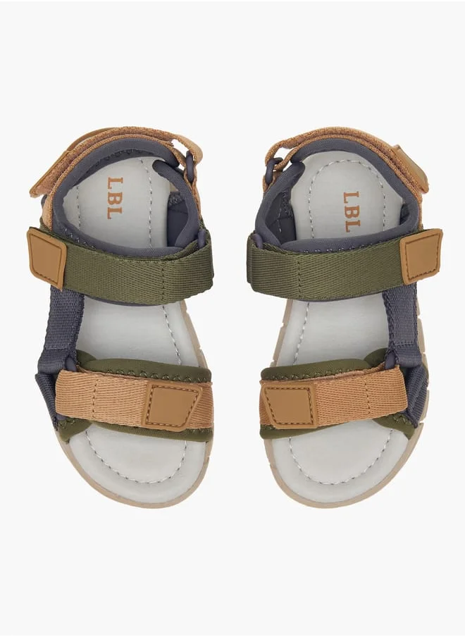 ال بي ال من شو اكسبرس Boys Colourblock Sandals With Hook And Loop Closure