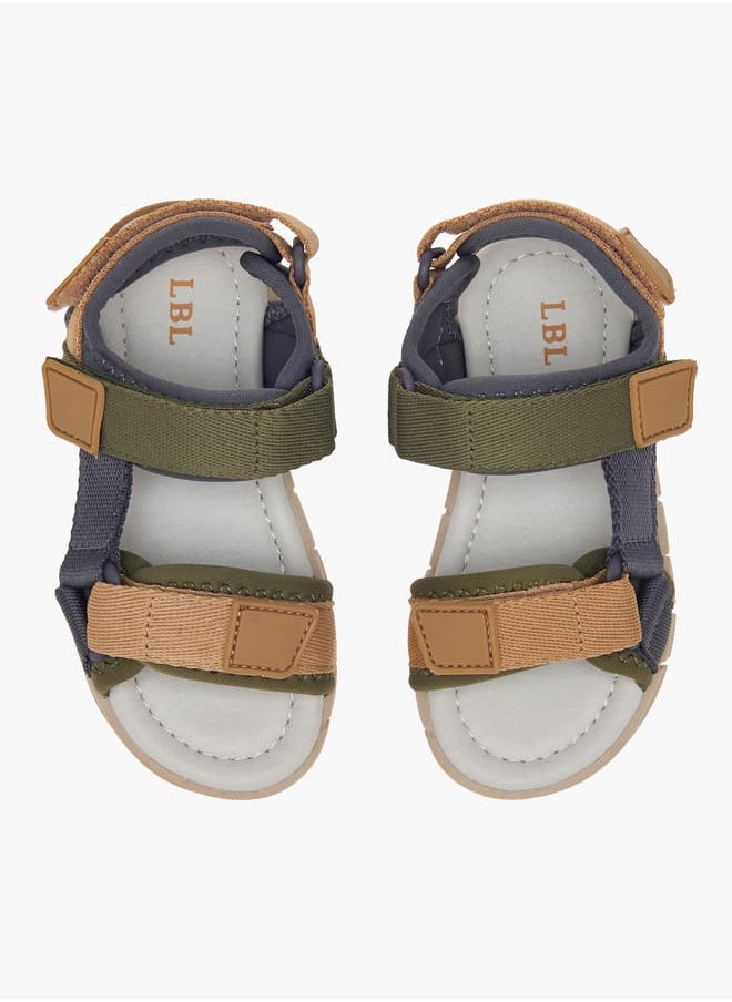 LBL by Shoexpress - Boys Colourblock Sandals With Hook And Loop Closure - Image 1
